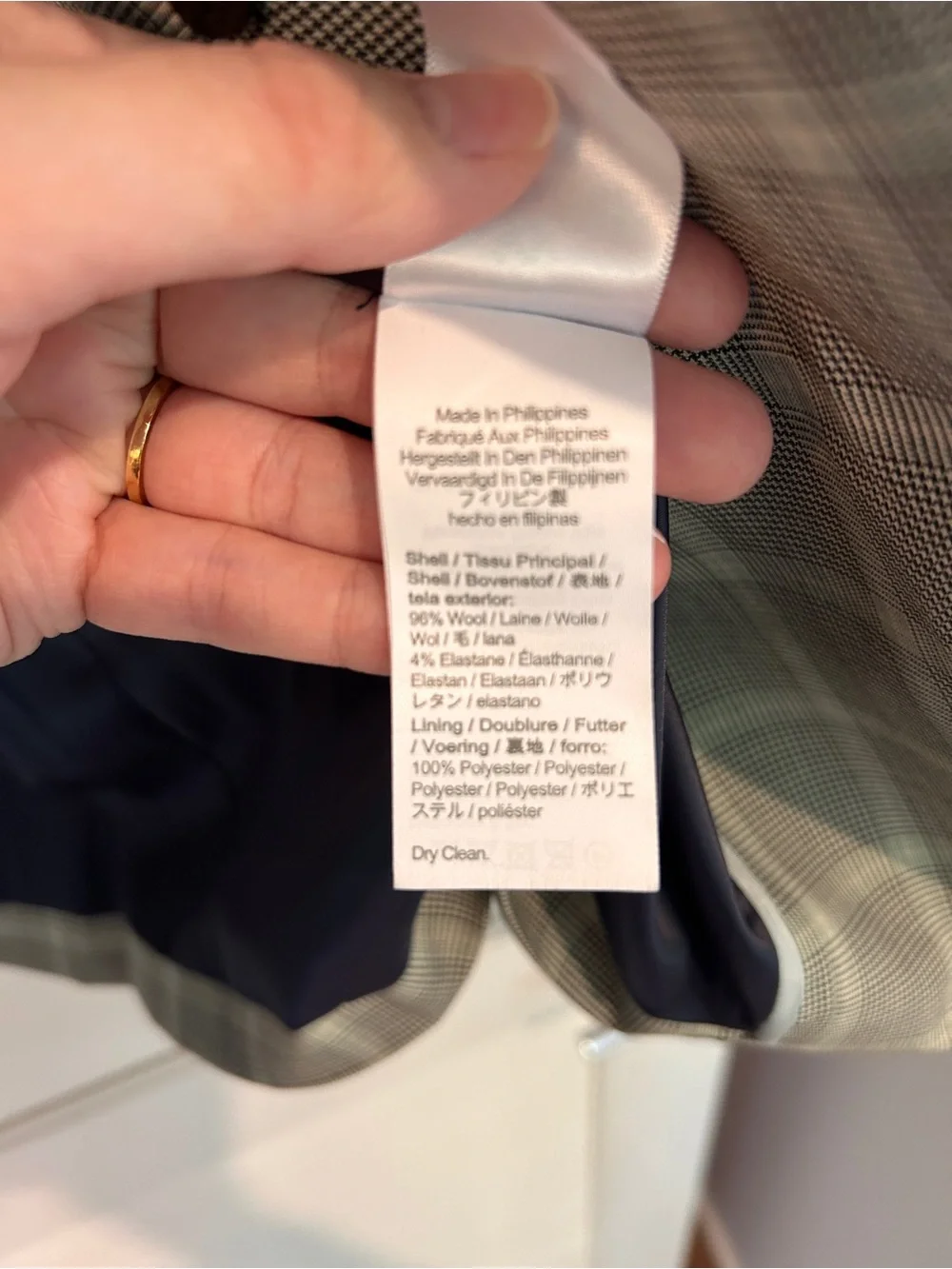 J. Crew Devon blazer in plaid Italian stretch wool blend